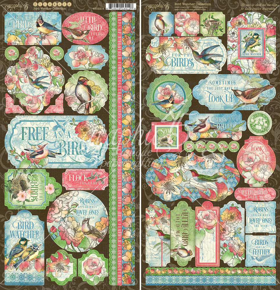 Graphic 45 Bird Watcher Stickers (4502214) Graphic 45 Bird Watcher Stickers (4502214)