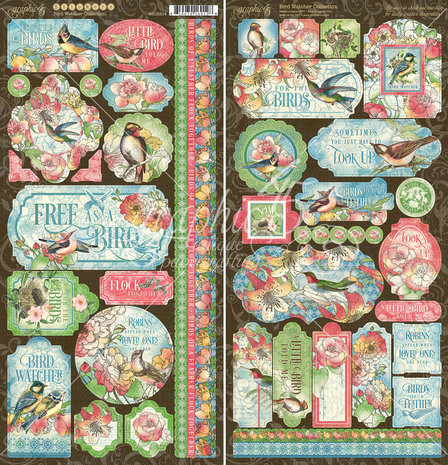Graphic 45 Bird Watcher Stickers (4502214) Graphic 45 Bird Watcher Stickers (4502214)