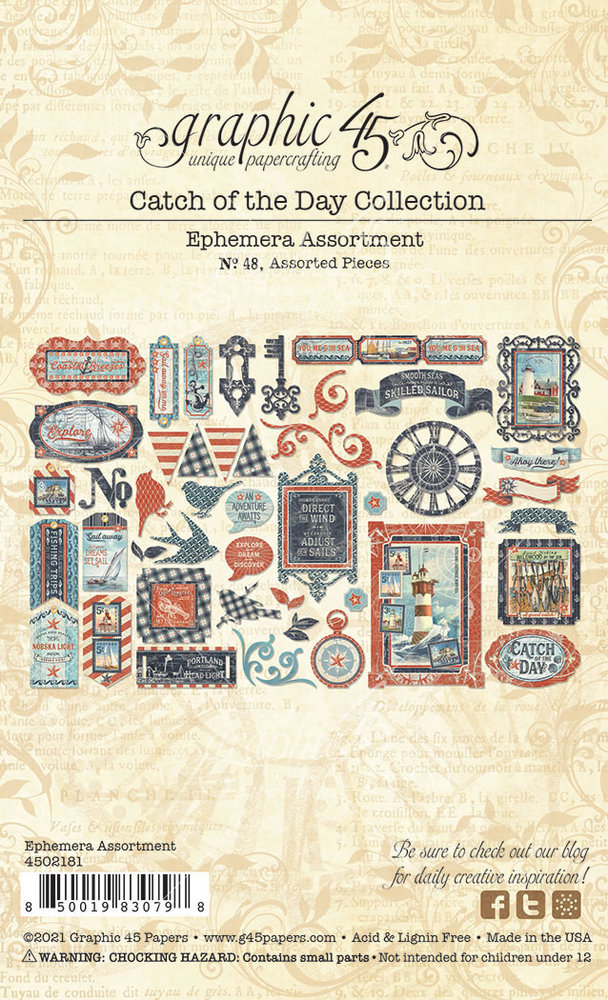 Graphic 45 Catch of the Day Die-Cut Assortment (4502181) Graphic 45 Catch of the Day Die-Cut Assortment (4502181)