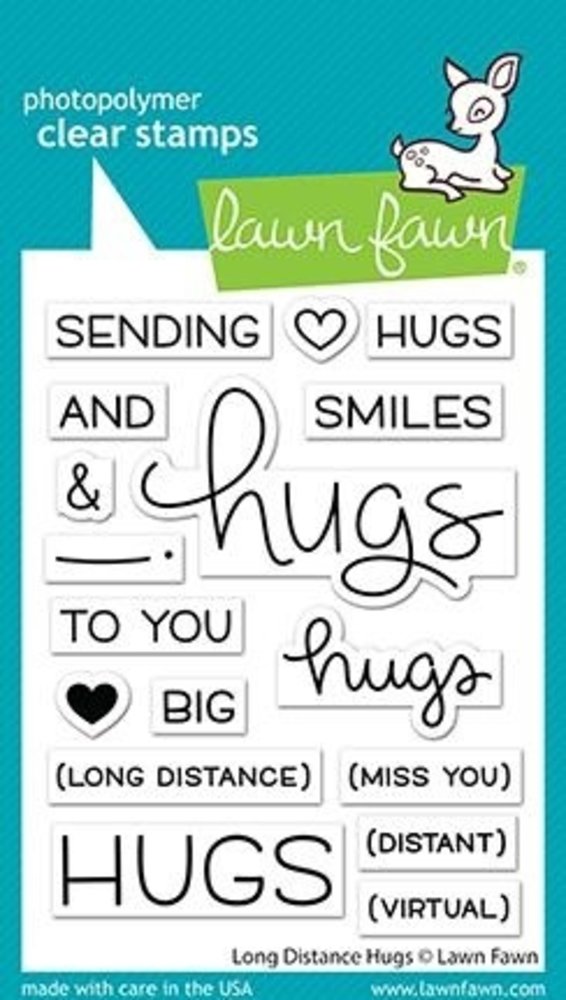 Lawn Fawn Long Distance Hugs Clear Stamps (LF2510)