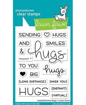 Lawn Fawn Long Distance Hugs Clear Stamps (LF2510)