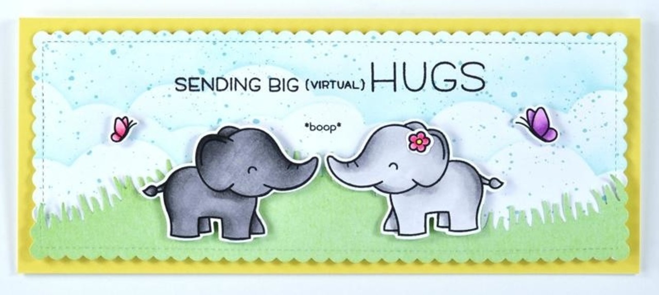 Lawn Fawn Long Distance Hugs Clear Stamps (LF2510)