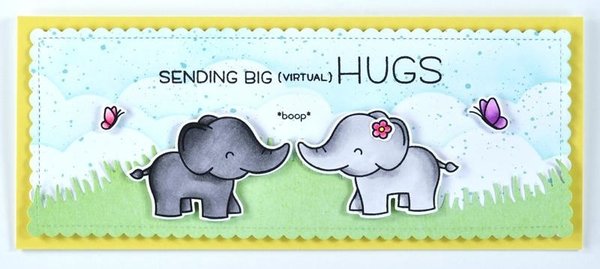 Lawn Fawn Long Distance Hugs Clear Stamps (LF2510)