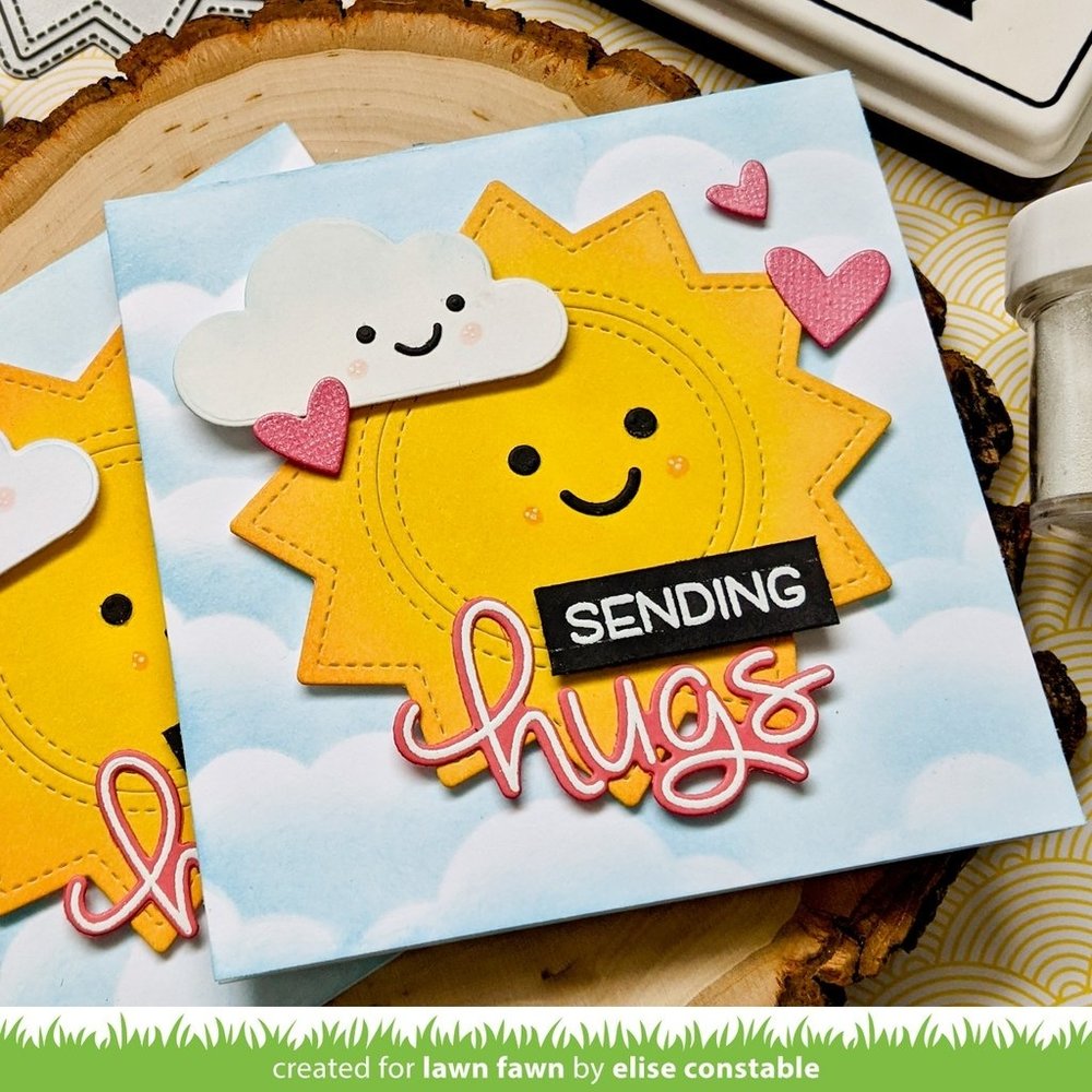 Lawn Fawn Long Distance Hugs Clear Stamps (LF2510)
