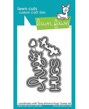 Lawn Fawn Long Distance Hugs Dies (LF2511) Lawn Fawn Long Distance Hugs Dies (LF2511)
