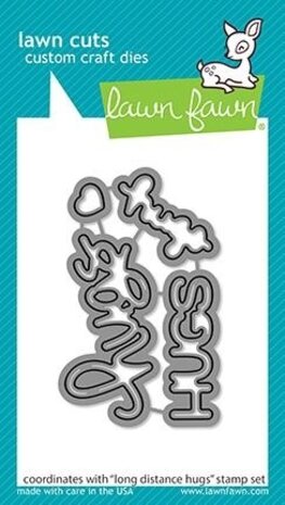 Lawn Fawn Long Distance Hugs Dies (LF2511) Lawn Fawn Long Distance Hugs Dies (LF2511)