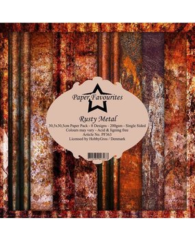 Paper Favourites Rusty Metal 12x12 Inch Paper Pack (PF363)