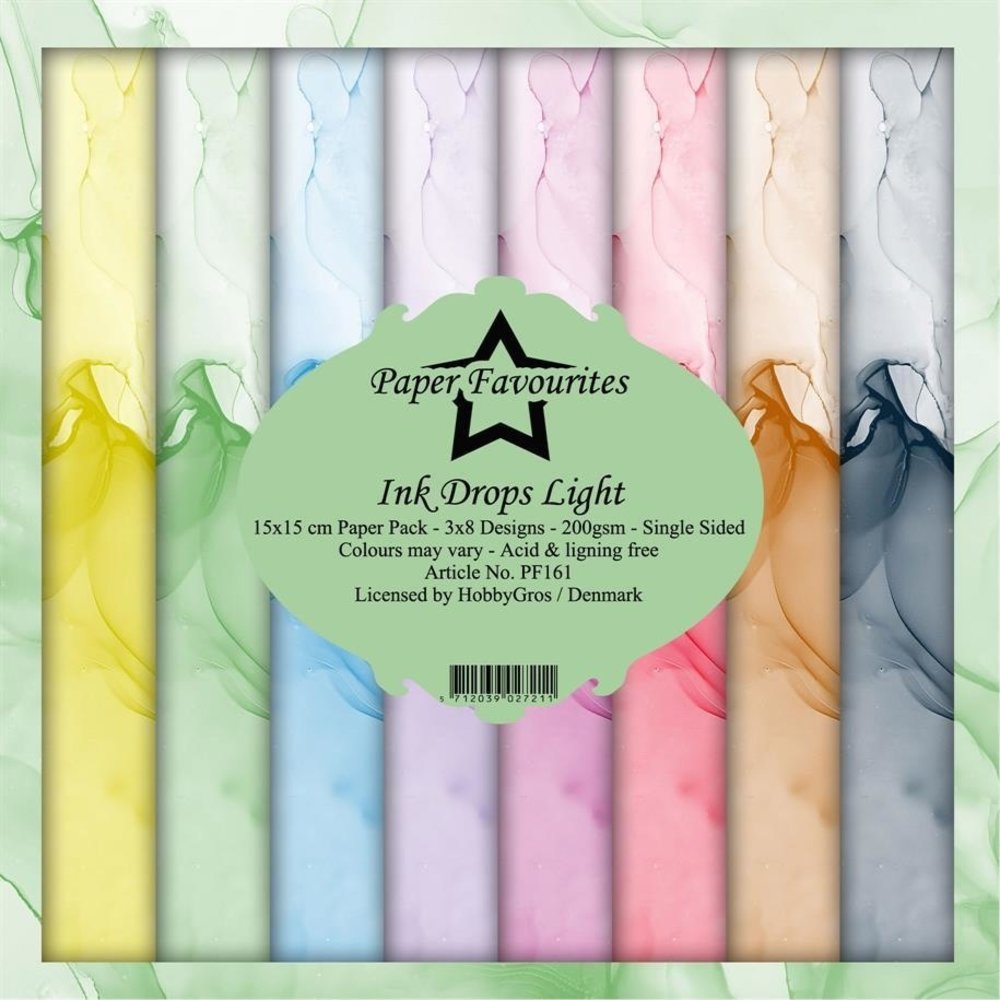 Paper Favourites Ink Drops Light 6x6 Inch Paper Pack (PF161)