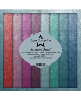 Paper Favourites Scratched Metal 6x6 Inch Paper Pack (PF164)