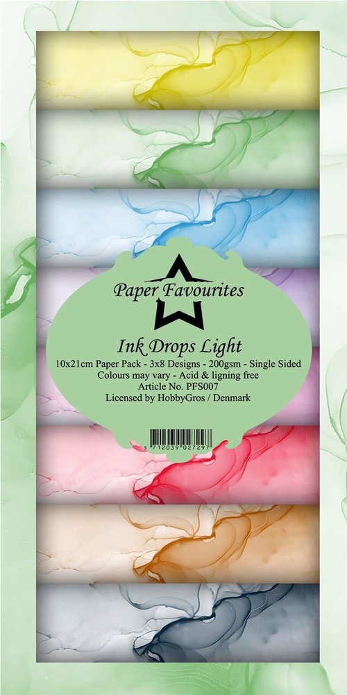 Paper Favourites Ink Drops Light Slimline Paper Pack (PFS007) Paper Favourites Ink Drops Light Slimline Paper Pack (PFS007)