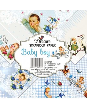 Decorer Baby Boy 8x8 Inch Paper Pack (DECOR-B32-430) Decorer Baby Boy 8x8 Inch Paper Pack (DECOR-B32-430)