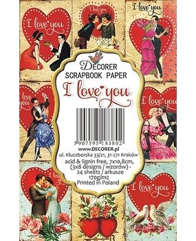 Decorer I Love You Paper Pack (7x10,8cm) (M84) Decorer I Love You Paper Pack (7x10,8cm) (M84)