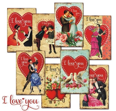 Decorer I Love You Paper Pack (7x10,8cm) (M84) Decorer I Love You Paper Pack (7x10,8cm) (M84)