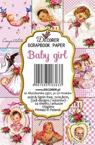 Decorer Baby Girl Paper Pack (7x10,8cm) (M87) Decorer Baby Girl Paper Pack (7x10,8cm) (M87)