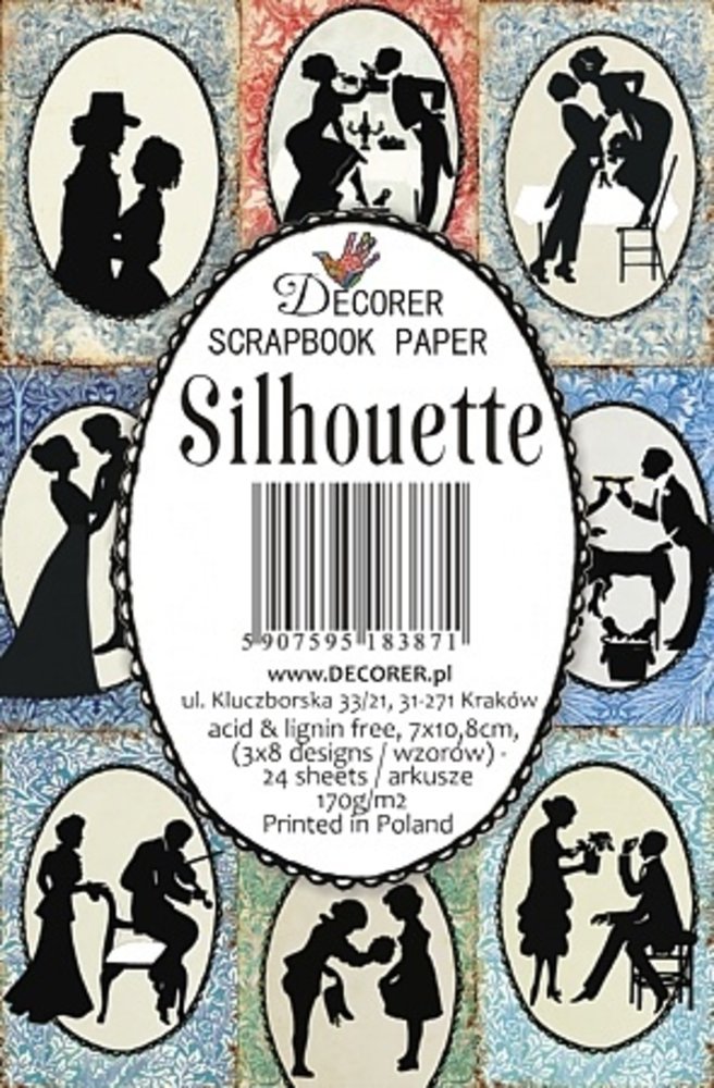 Decorer Silhouette Paper Pack (7x10,8cm) (M91) Decorer Silhouette Paper Pack (7x10,8cm) (M91)