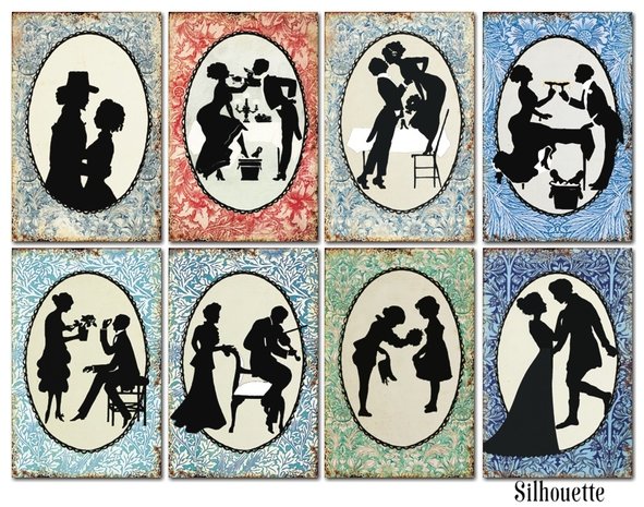 Decorer Silhouette Paper Pack (7x10,8cm) (M91) Decorer Silhouette Paper Pack (7x10,8cm) (M91)