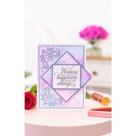 Crafter's Companion Rose Garden Happiness Blooms A6 Clear Stamp (S-RGA-STP-HAPB)