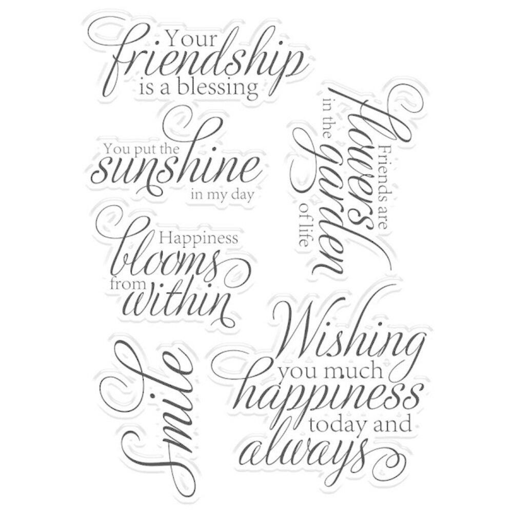 Crafter's Companion Rose Garden Happiness Blooms A6 Clear Stamp (S-RGA-STP-HAPB)