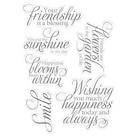 Crafter's Companion Rose Garden Happiness Blooms A6 Clear Stamp (S-RGA-STP-HAPB)