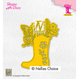 Nellie Snellen Snijmal Boot with Flowers (SD198)