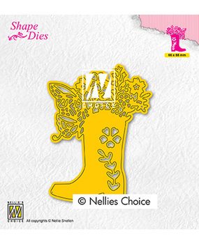 Nellie Snellen Snijmal Boot with Flowers (SD198)