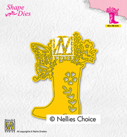 Nellie Snellen Snijmal Boot with Flowers (SD198)