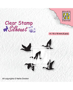 Nellie Snellen Clear Stamp Flying Birds (SIL081) Nellie Snellen Clear Stamp Flying Birds (SIL081)