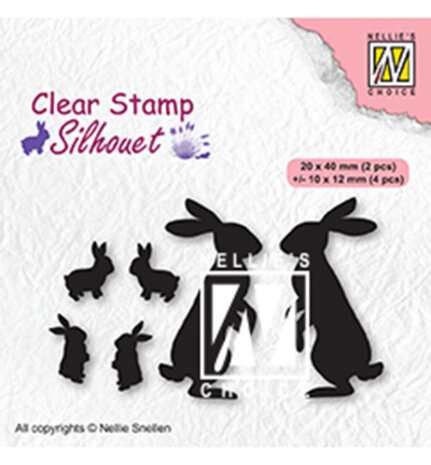 Nellie Snellen Clear Stamp Rabbits (SIL082) Nellie Snellen Clear Stamp Rabbits (SIL082)