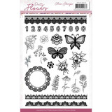 Precious Marieke Pretty Flowers Clear Stamp Set (PMCS10046)