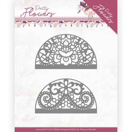 Precious Marieke Pretty Flowers Lace Circle Die (PM10191) Precious Marieke Pretty Flowers Lace Circle Die (PM10191)