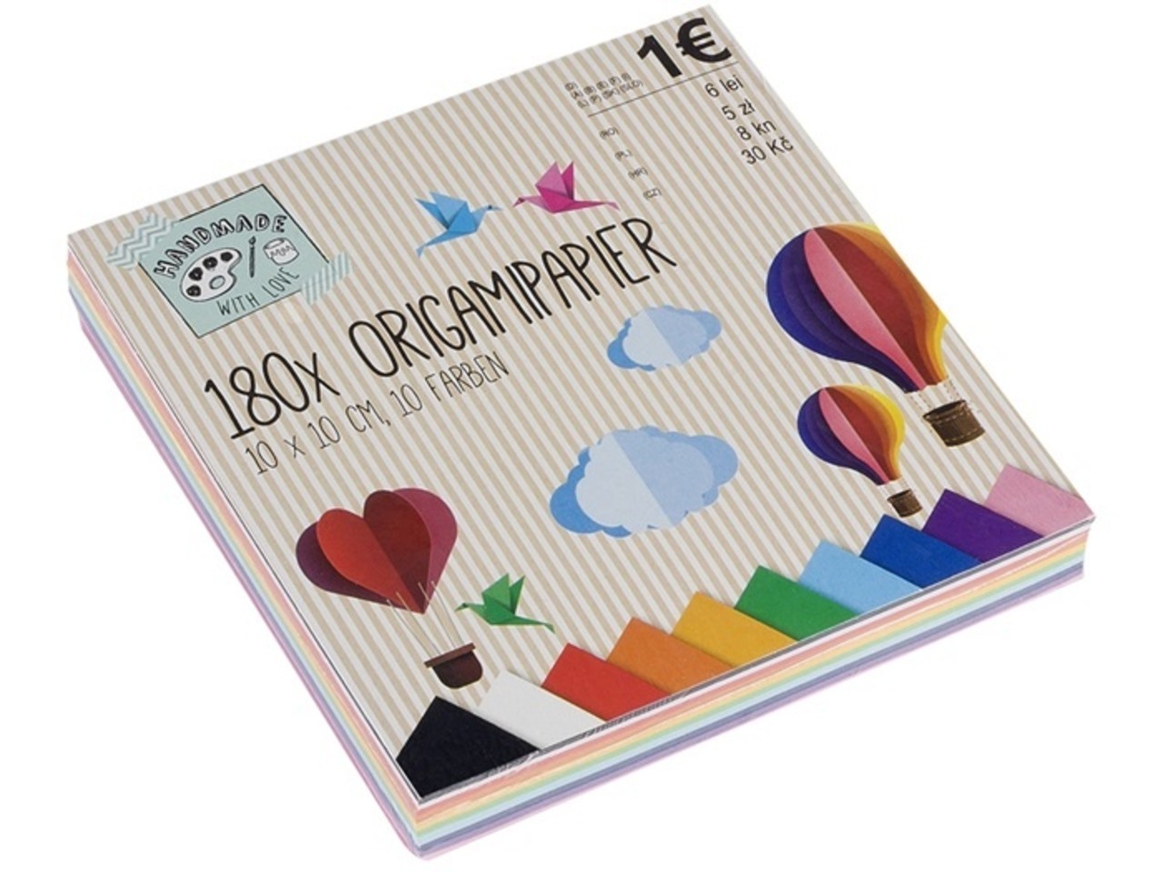 Craft Sensations Origami Papier 10x10 cm 180 Sheets (CR0923/T1) Craft Sensations Origami Papier 10x10 cm 180 Sheets (CR0923/T1)