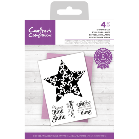 Crafter's Companion Shining Star Clear Stamps (CC-STP-SHSTAR)