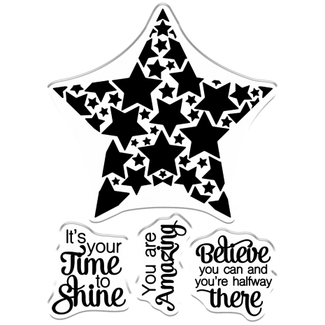 Crafter's Companion Shining Star Clear Stamps (CC-STP-SHSTAR)