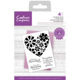 Crafter's Companion Blooming Heart Clear Stamps (CC-STP-BLHEA)