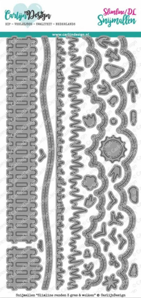 Carlijn Design Snijmal Slimline Randen Gras & Wolken (CDSN-0091) Carlijn Design Snijmal Slimline Randen Gras & Wolken (CDSN-0091)