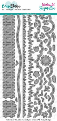 Carlijn Design Snijmal Slimline Randen Gras & Wolken (CDSN-0091) Carlijn Design Snijmal Slimline Randen Gras & Wolken (CDSN-0091)