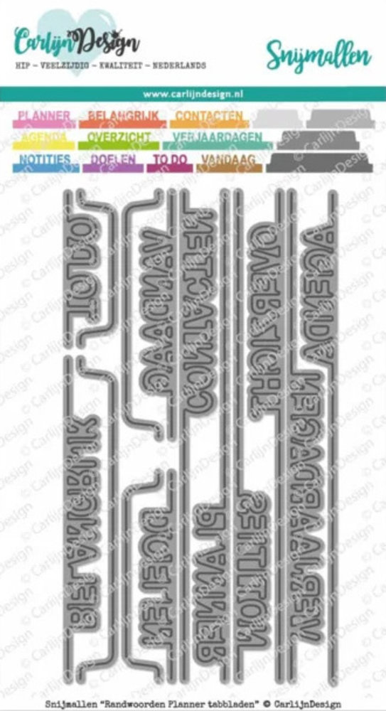Carlijn Design Snijmal Randwoorden Planner Tabbladen (CDSN-0095)