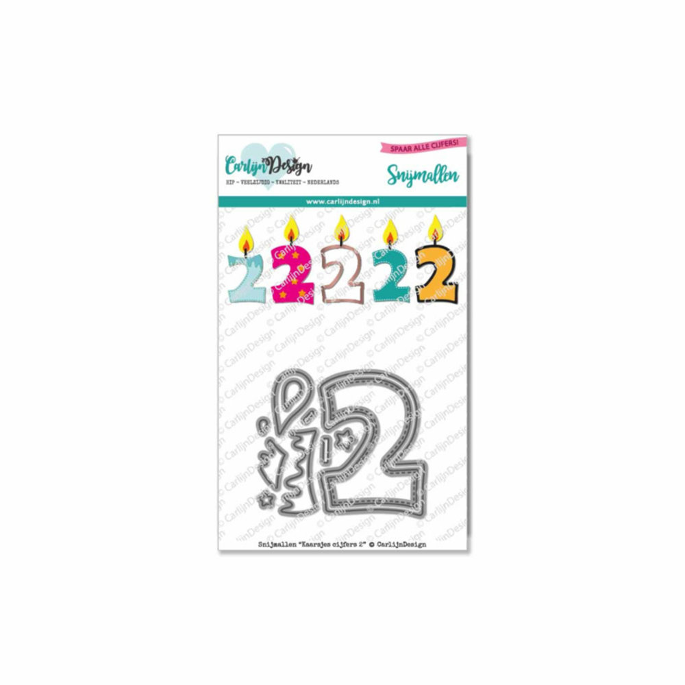 Carlijn Design Snijmal Kaarsjes Cijfers 2 (CDSN-0096)