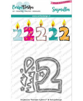 Carlijn Design Snijmal Kaarsjes Cijfers 2 (CDSN-0096)