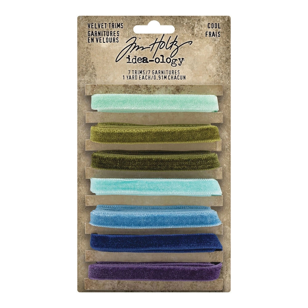 Idea-ology Tim Holtz Velvet Trims Cool (TH94113) Idea-ology Tim Holtz Velvet Trims Cool (TH94113)