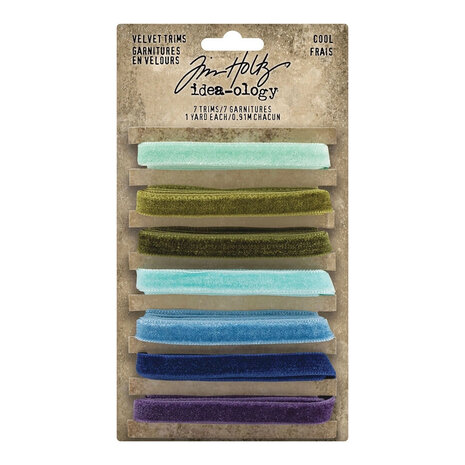Idea-ology Tim Holtz Velvet Trims Cool (TH94113) Idea-ology Tim Holtz Velvet Trims Cool (TH94113)