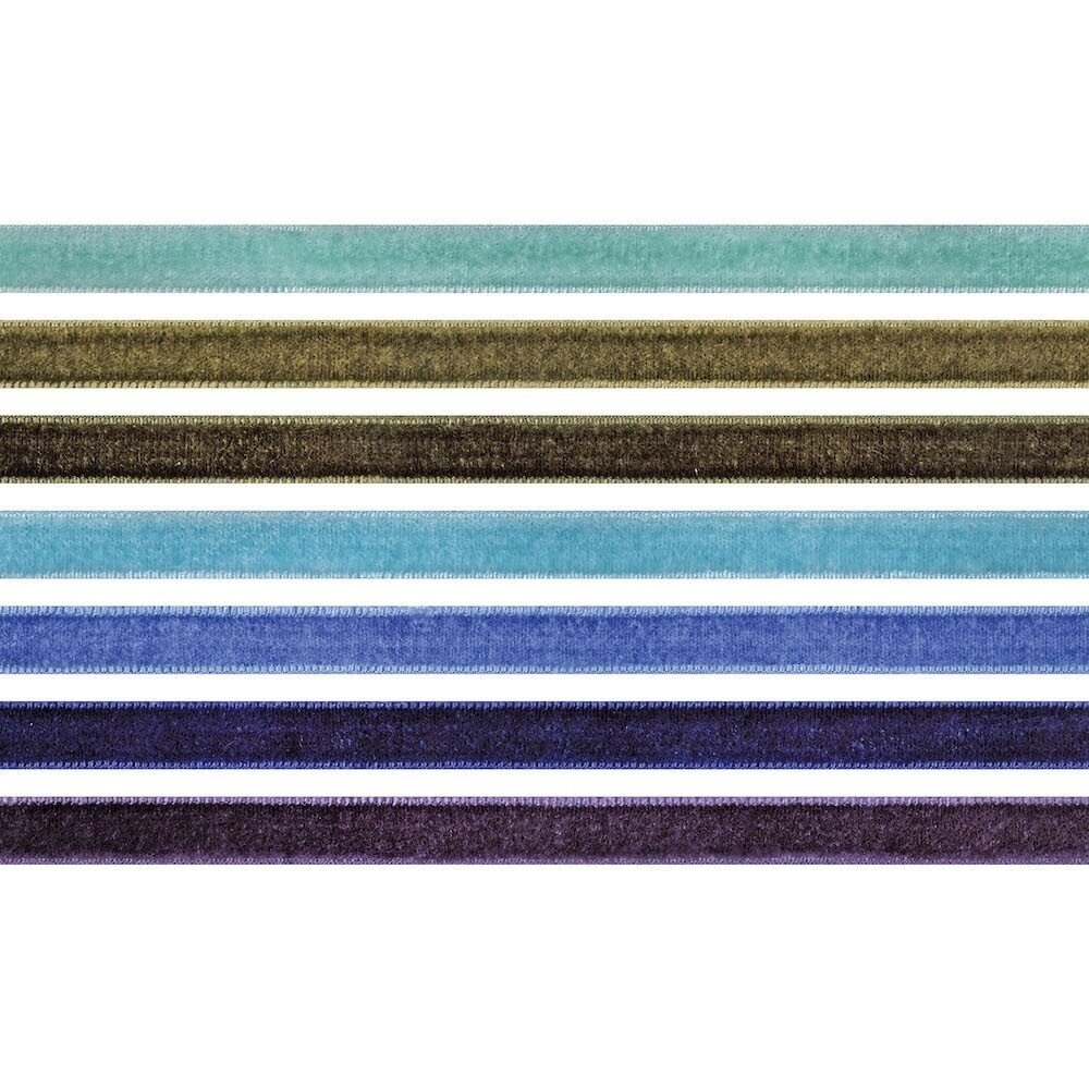 Idea-ology Tim Holtz Velvet Trims Cool (TH94113) Idea-ology Tim Holtz Velvet Trims Cool (TH94113)