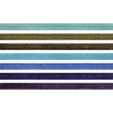 Idea-ology Tim Holtz Velvet Trims Cool (TH94113) Idea-ology Tim Holtz Velvet Trims Cool (TH94113)