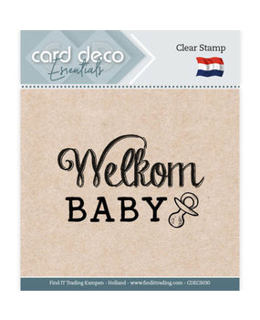Card Deco Clear Stamp Welkom Baby (CDECS030)
