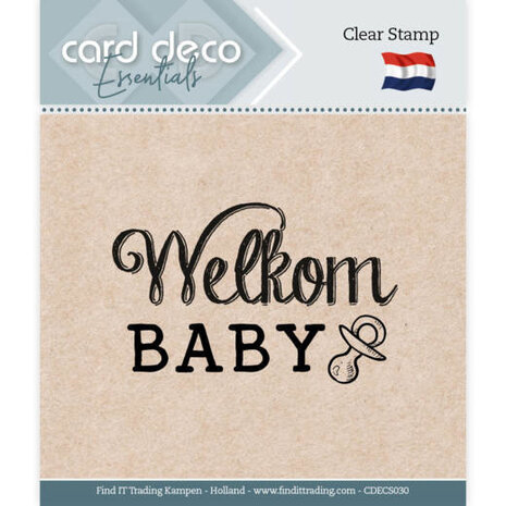 Card Deco Clear Stamp Welkom Baby (CDECS030)