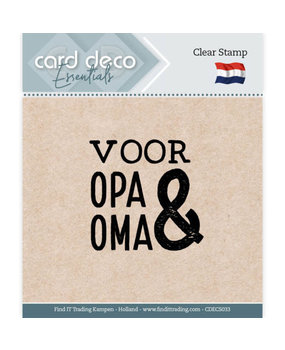 Card Deco Clear Stamp Voor Opa & Oma (CDECS033)