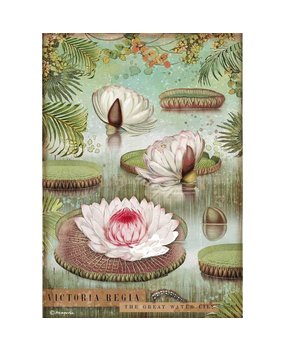Stamperia Amazonia Rice Paper A4 Water Lily (DFSA4529) Stamperia Amazonia Rice Paper A4 Water Lily (DFSA4529)