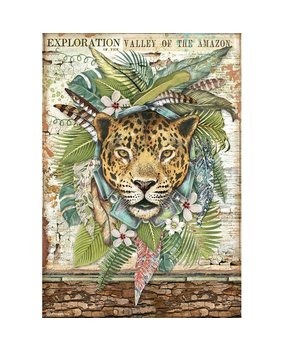 Stamperia Amazonia Rice Paper A4 Jaguar (DFSA4530) Stamperia Amazonia Rice Paper A4 Jaguar (DFSA4530)