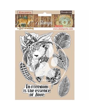 Stamperia Amazonia Jaguar Natural Rubber Stamp (WTKCC192)