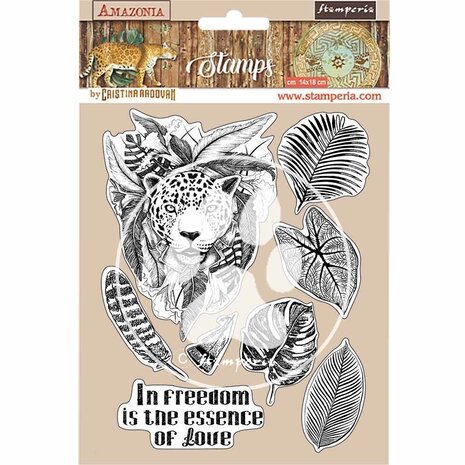 Stamperia Amazonia Jaguar Natural Rubber Stamp (WTKCC192)